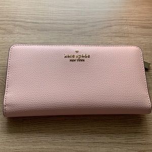 NWT Kate Spade Bi-fold Leather Wallet in Pink/Maroon